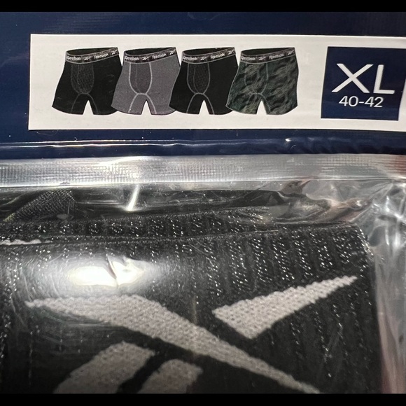 REEBOK Performance Boxer Briefs 4-Pack Men's Medium Large XLarge 6" Inseam - Picture 3 of 3